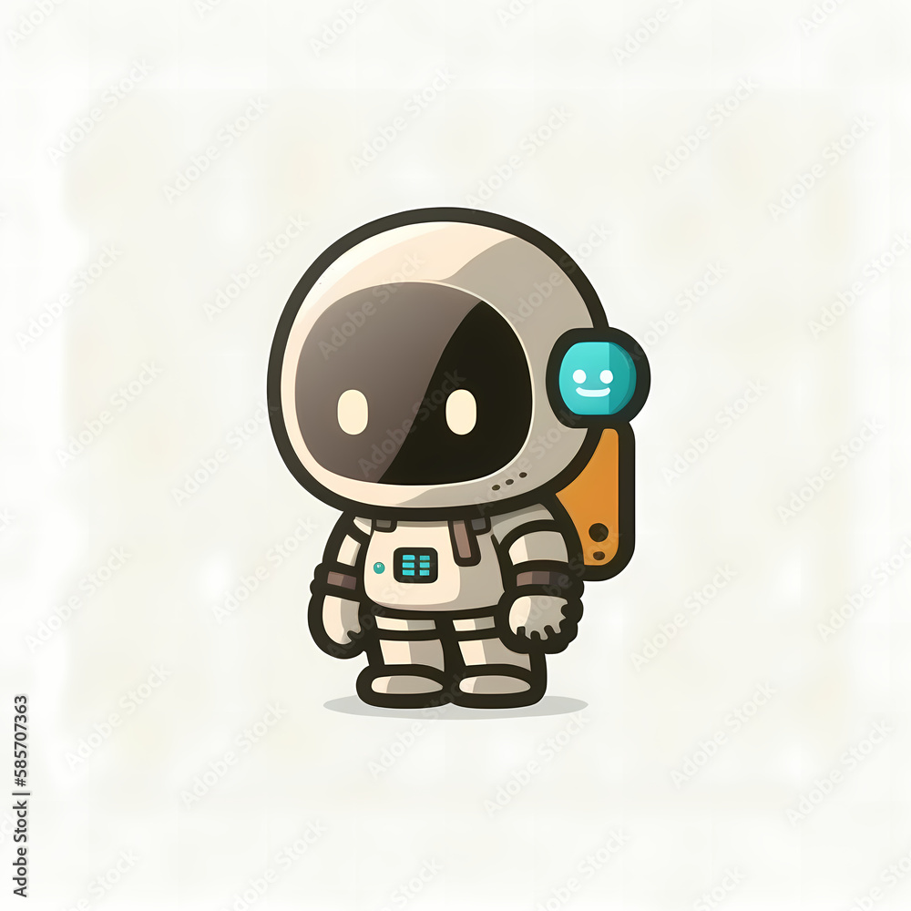 Fototapeta premium Astronaut Logo/Symbol. Generative AI