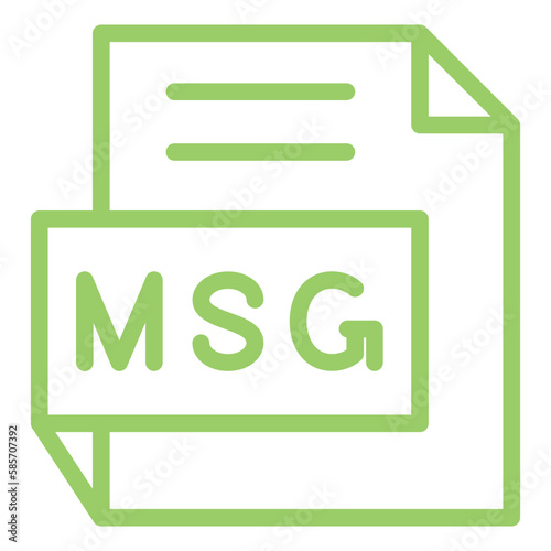 Vector Design MSG Icon Style
