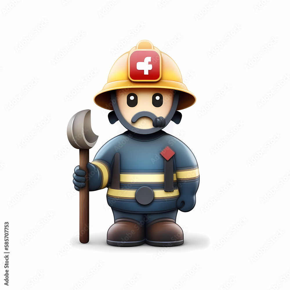 Fire Fighter Logo. Generative AI Fire Fighter Logo. Generative AI