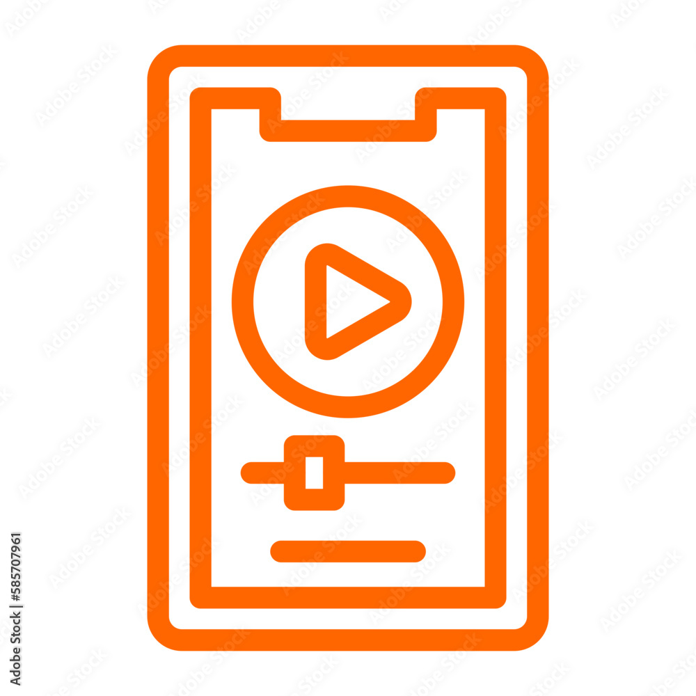 Obraz premium Vector Design Mobile Video Icon Style