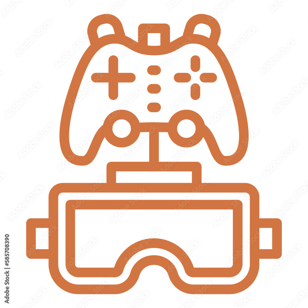 Vector Design Vr Gaming Icon Style Vector Design Vr Gaming Icon Style