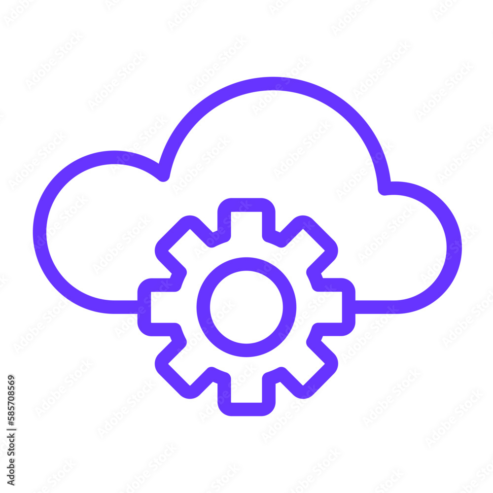 Vector Design Cloud Settings Icon Style Vector Design Cloud Settings Icon Style