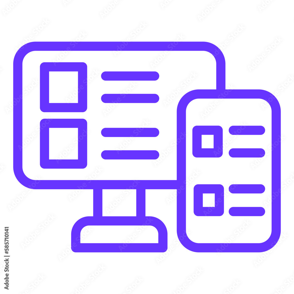 Vector Design Responsive Design Icon Style Vector Design Responsive Design Icon Style