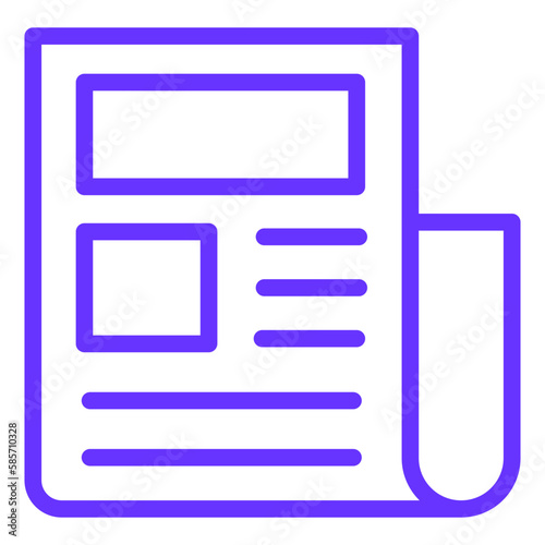 Vector Design Newspaper Icon Style
