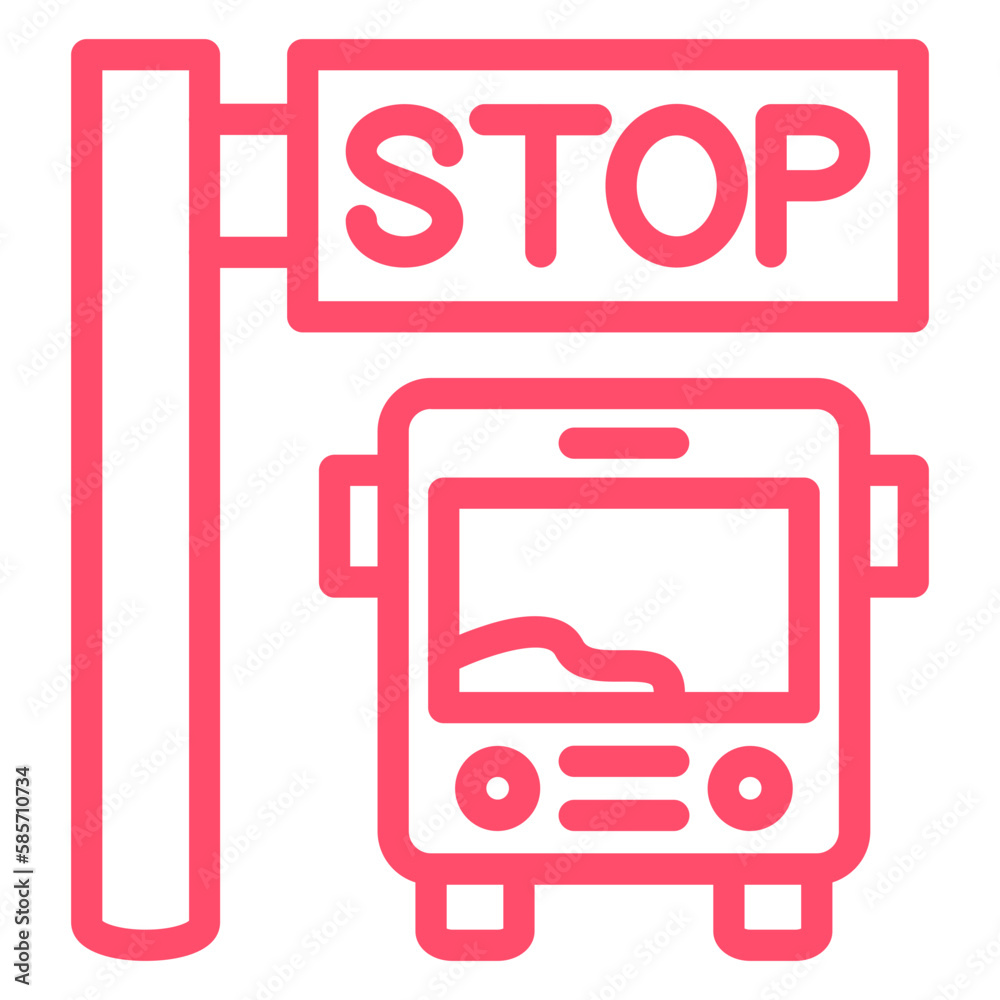 Vector Design Bus Stop Icon Style Vector Design Bus Stop Icon Style