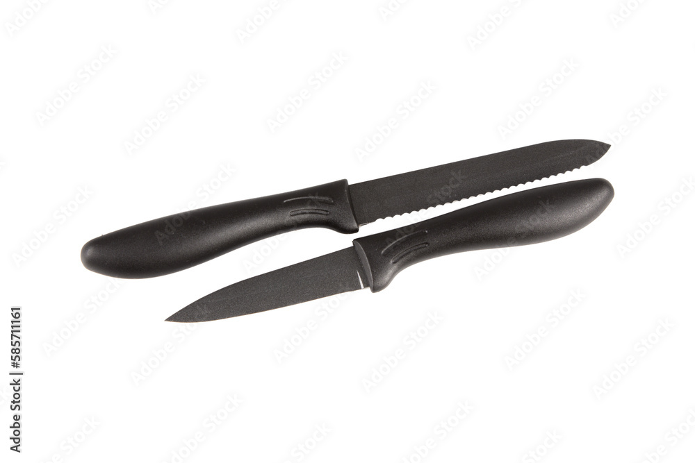 set black table knife isolated on white background Chef kitchen knife in cutout PNG set black table knife isolated on white background Chef kitchen knife in cutout PNG