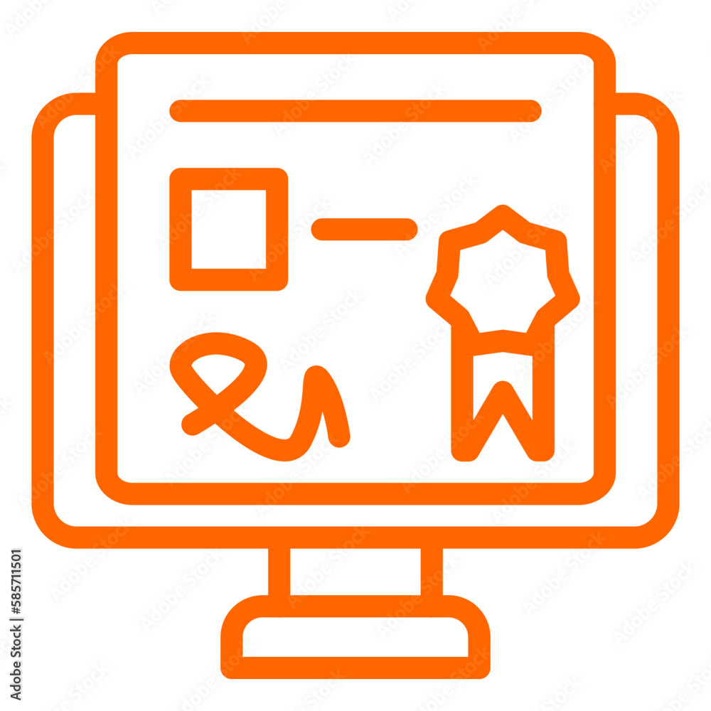 Vector Design Online Certificate Icon Style Vector Design Online Certificate Icon Style