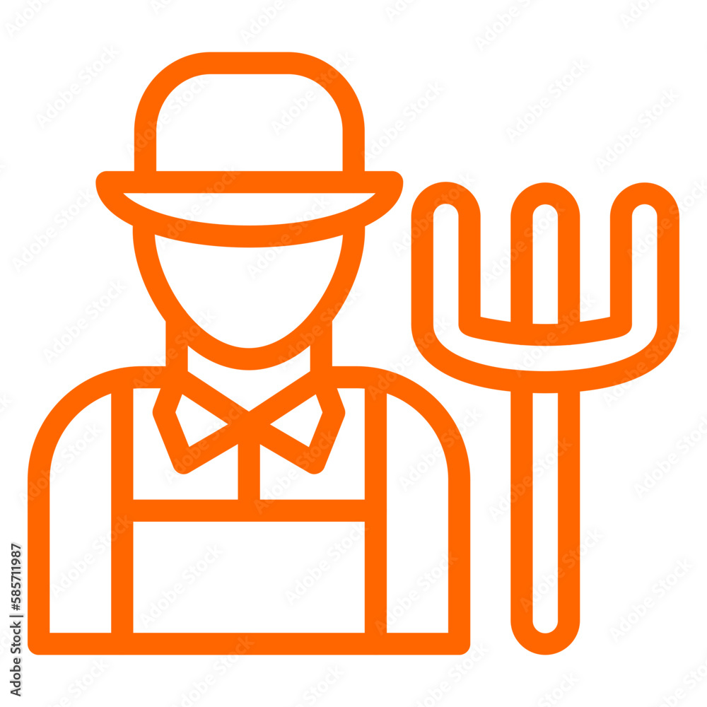 Obraz premium Vector Design Male Farmer Icon Style