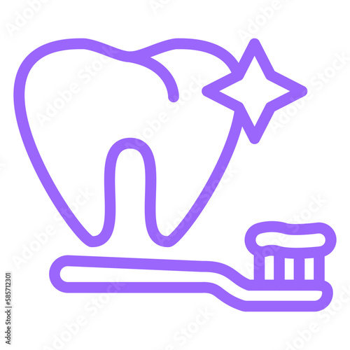 Vector Design Clean Tooth Icon Style