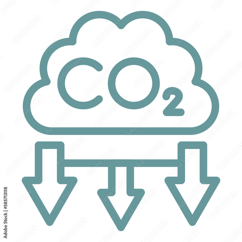 Vector Design CO2 Pollution Icon Style Vector Design CO2 Pollution Icon Style
