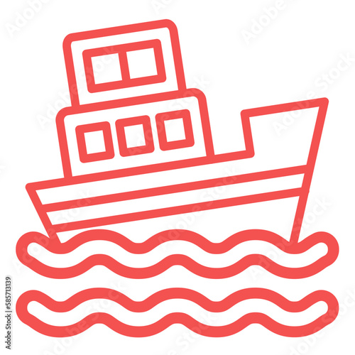 Vector Design Boat Sink Icon Style