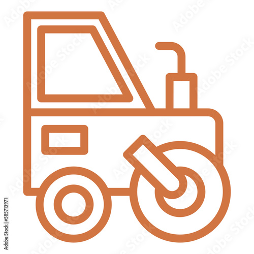 Vector Design Road Roller Icon Style