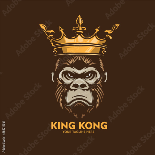 king kong mascot logo vector illustration