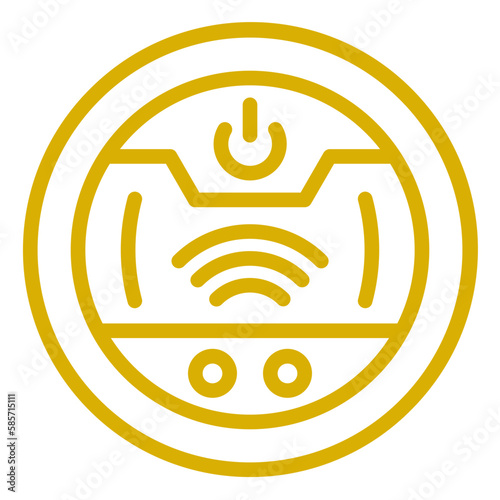 Vector Design Robot Vaccum Icon Style