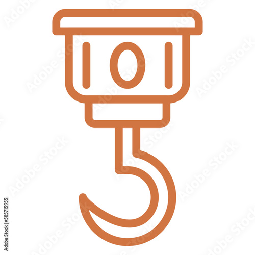 Vector Design Pirate Hook Icon Style