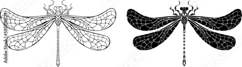 Patterned contour dragonfly