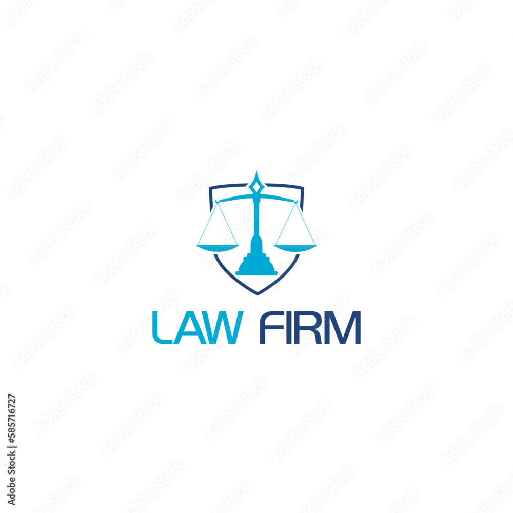 Law Firm Logo Design isolated on white background Law Firm Logo Design isolated on white background