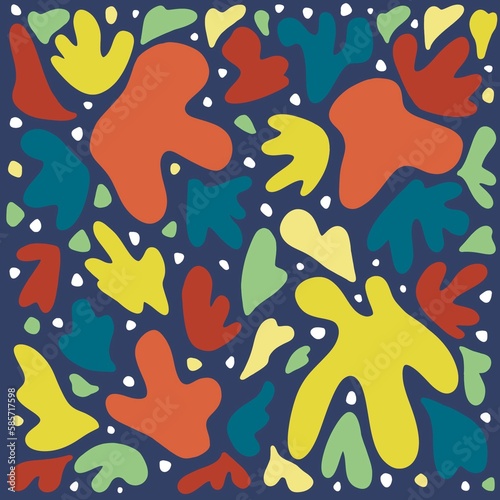 seamless pattern with colorful leaves 