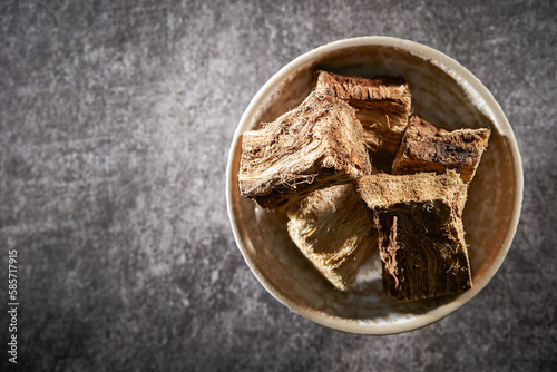 Принти на полотні Dried kudzu root,Herbal medicine, food, dried