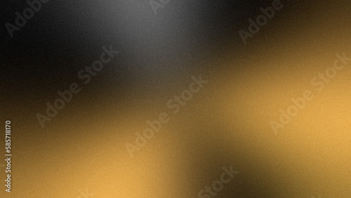 Abstract yellow colors gradient wave on black background, blurry lights on dark noise texture, copy space