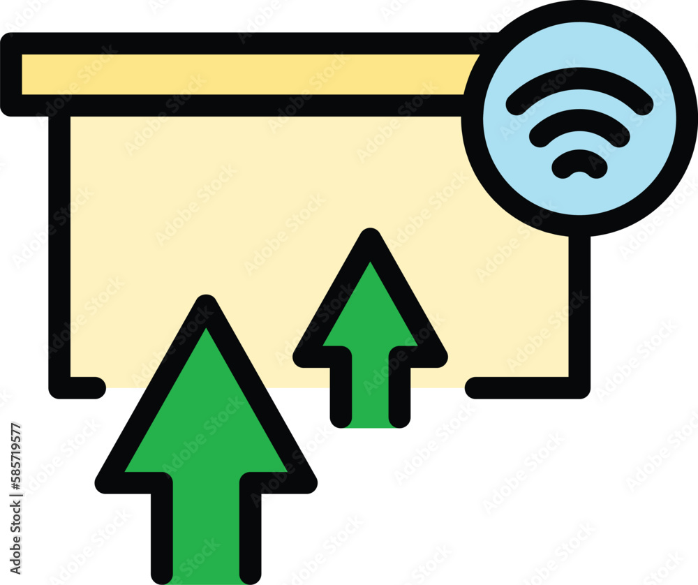 Wireless gate icon. Outline Wireless gate vector icon for web design isolated on white background color flat Wireless gate icon. Outline Wireless gate vector icon for web design isolated on white background color flat