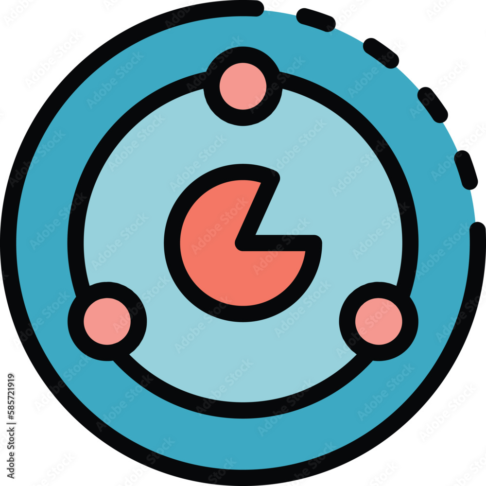 Big data circle icon. Outline Big data circle vector icon for web ...