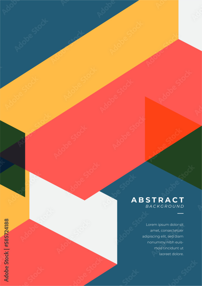 Vector poster background design template with abstract geometric Vector poster background design template with abstract geometric