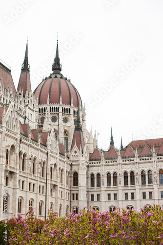 Parliament building in Budapest, Hungary, closeup