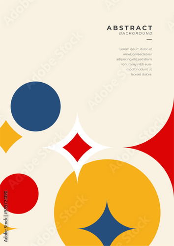 Vector flat design abstract geometric poster background