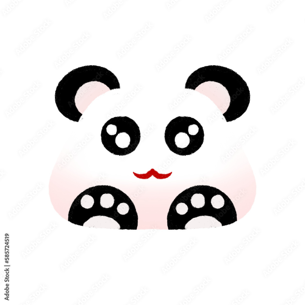 Obraz premium cute panda drawing