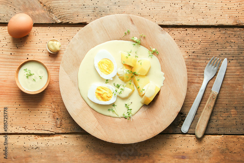 Senfeier mit Salzkartoffeln Senfei Senf Ei mit Kartoffeln