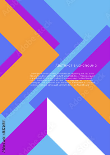 Modern geometric abstract background covers set. Cool gradient shapes composition  vector covers design.