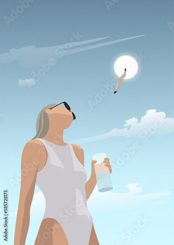 woman on the beach