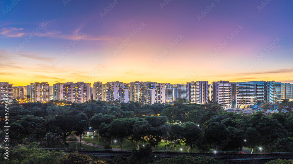 Obraz premium Singapore public residential housing in eastern region - Tampines estate