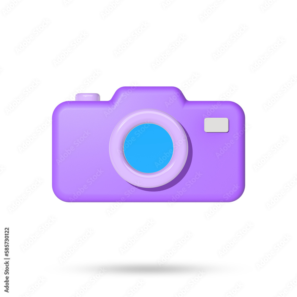 Stereoscopic Purple Number Camera Icon Stereoscopic Purple Number Camera Icon