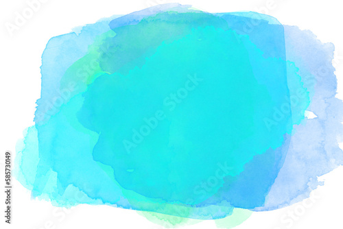 Multicolor watercolor with transparent background