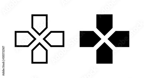 Gamepad direction button icon vector in trendy style