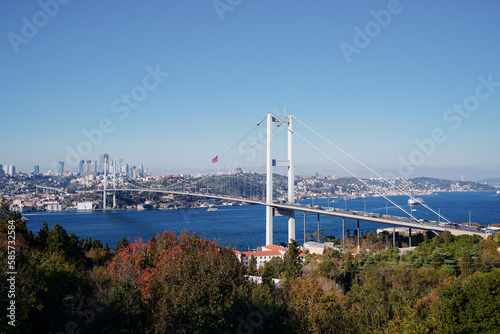 The Second Bosphorus Bridge or Fatih Sultan Mehmet Bridge, Istanbul