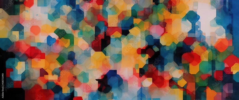 Watercolor texture with spots of various images, faces of a girl, generative AI. Watercolor texture with spots of various images, faces of a girl, generative AI.