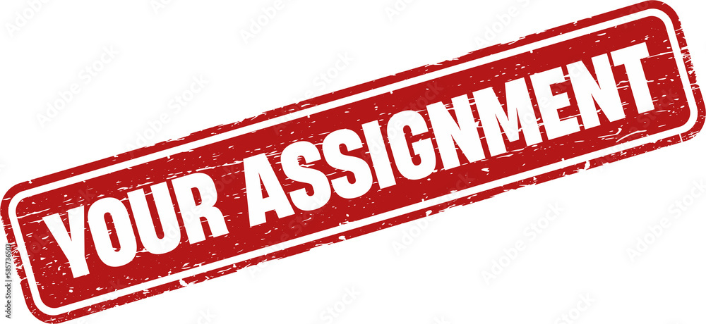 Your assignment red square grunge stamp