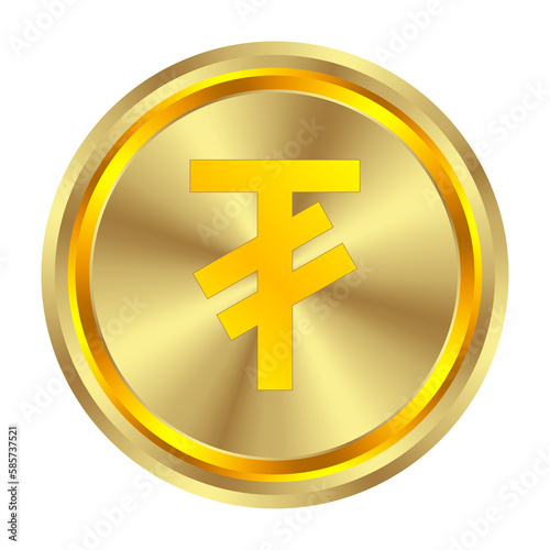 gold coin currency, realistic and luxurious gold coin treasure concept. 3d vector illustration