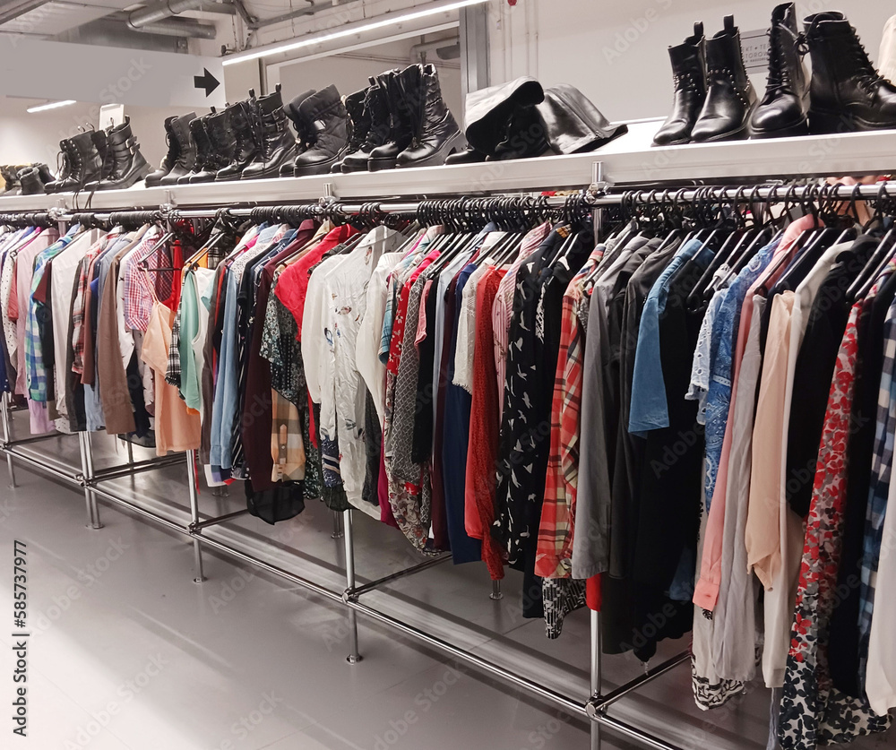 Clothes on second hand market