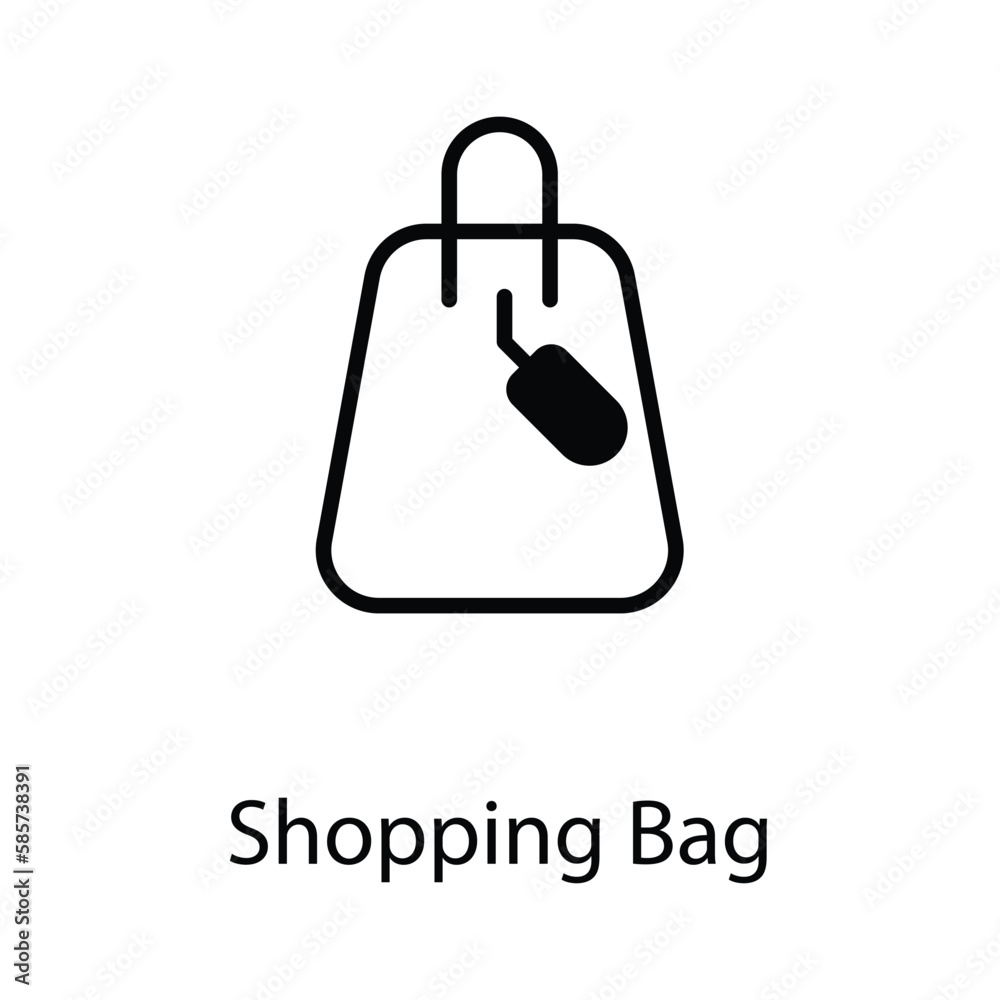 Shopping bag icon design stock illustration Shopping bag icon design stock illustration