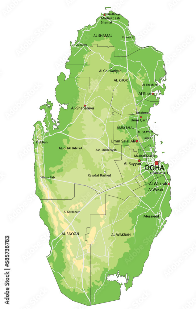 Qatar Physical Map 1000 F 585738783 UxObogIMdQH2GB47kRl4Tpmvn3iz9vIn