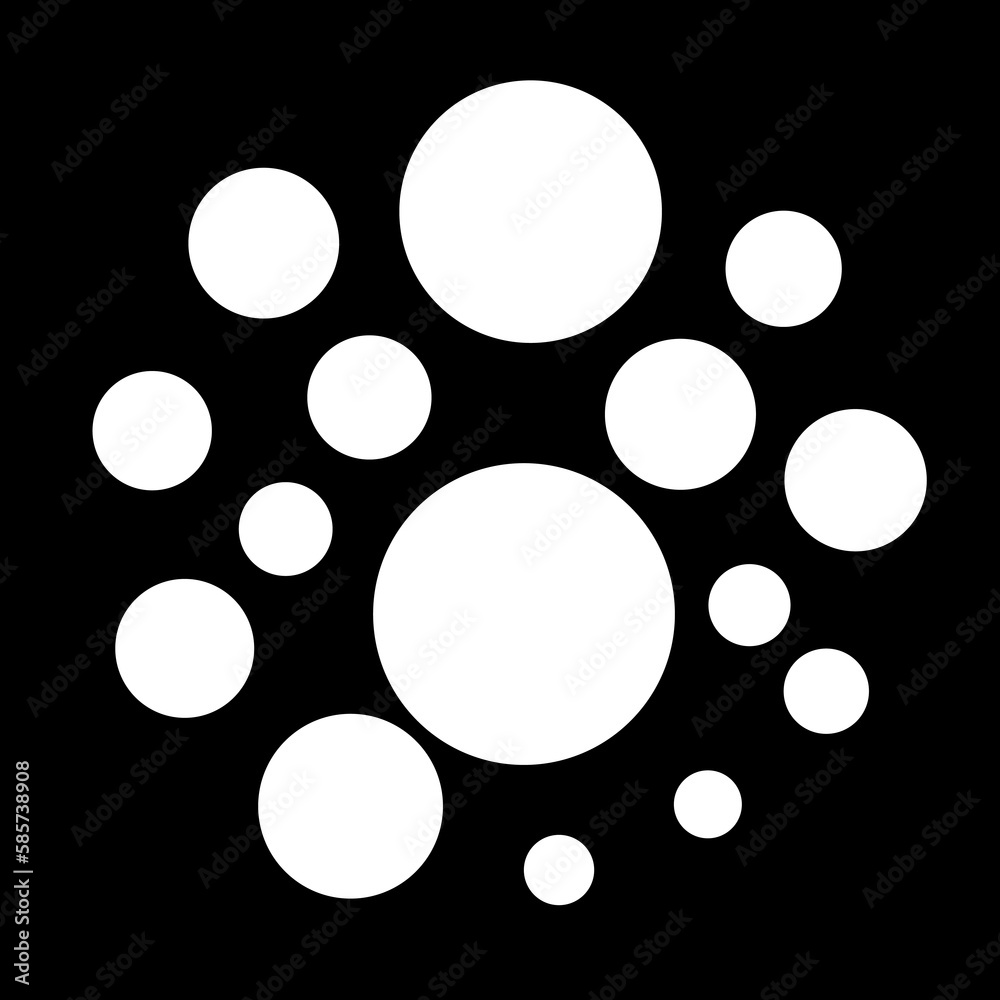 Gobo mask. White circle on black backgrouns.
