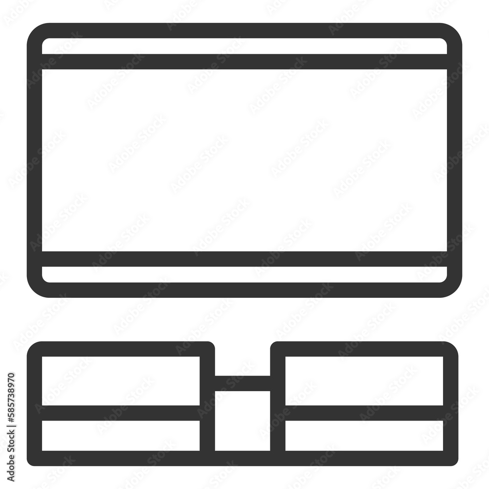 Plasma TV on the wall and cabinet under the TV - icon, illustration on white background, outline style Plasma TV on the wall and cabinet under the TV - icon, illustration on white background, outline style