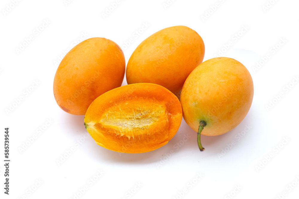 Marian plum fruit isolated on white background Marian plum fruit isolated on white background