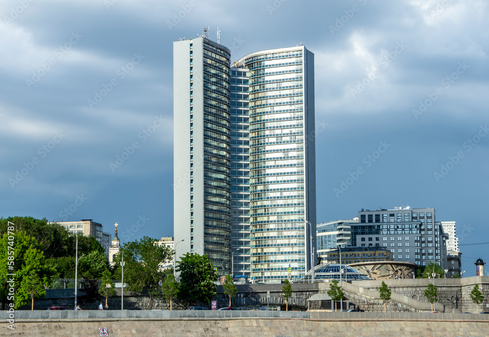 Moscow, Russia - June 2022: The complex of buildings of the secretariat of the Council for Mutual Economic Assistance, 