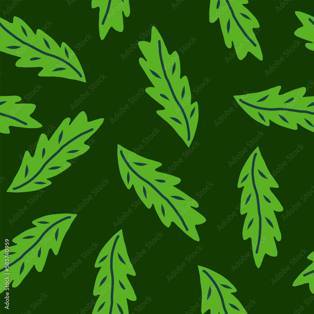 Simple leaves seamless ornament for print, packaging design. Simple leaves seamless ornament for print, packaging design.