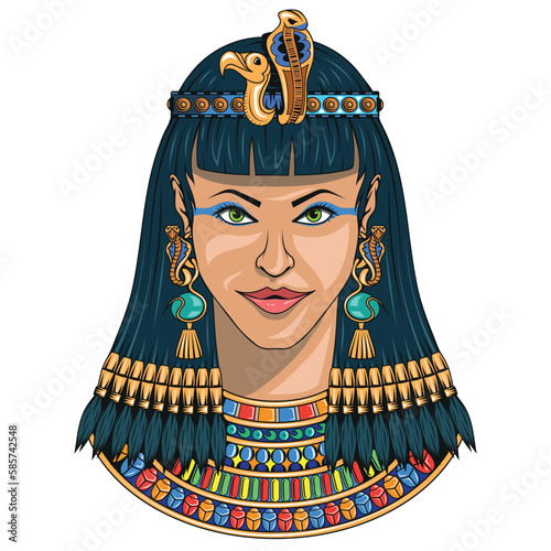 Cleopatra. Vector Illustration of a queen of Egypt